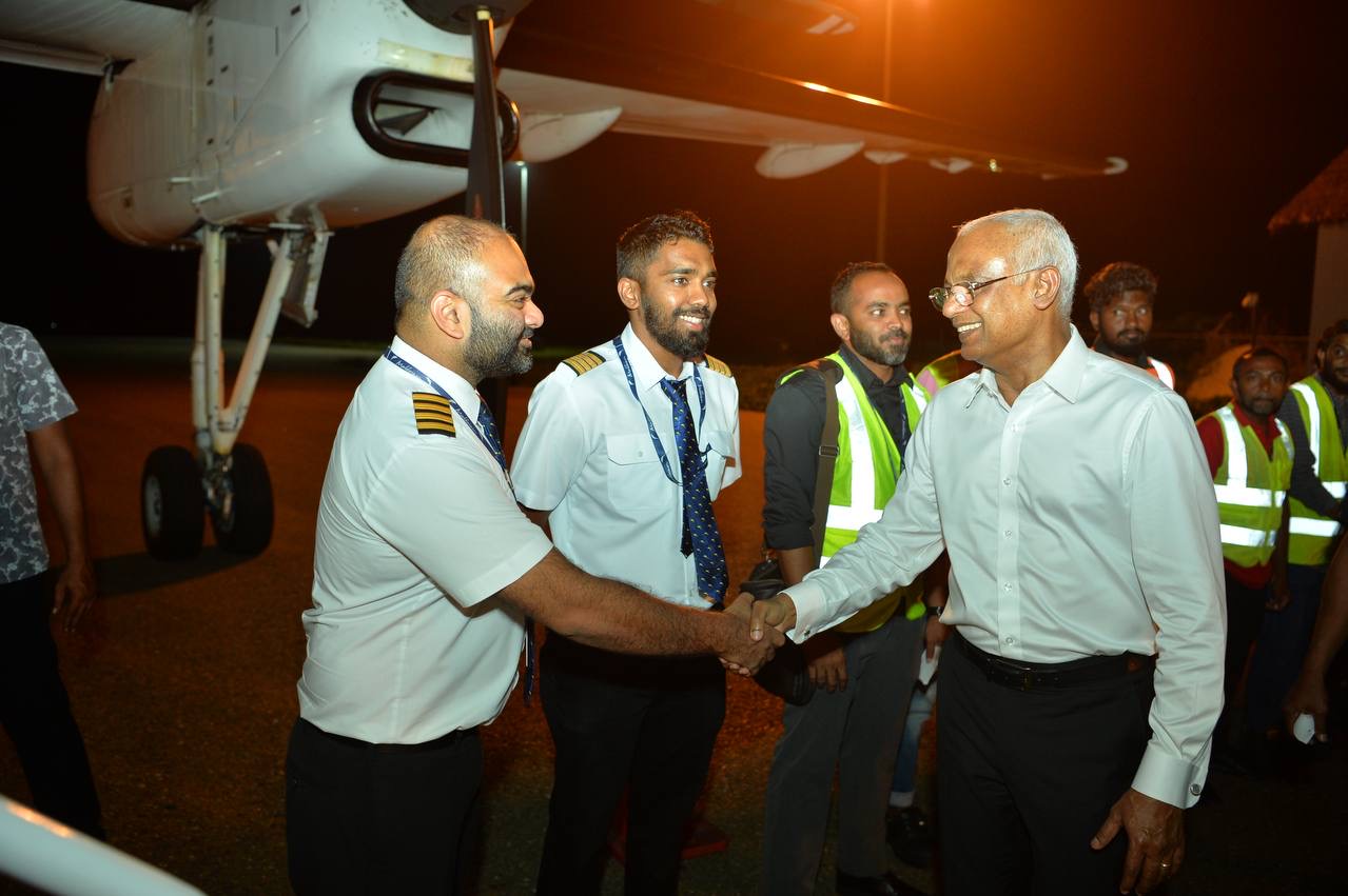 ރައީސުލްޖުމްހޫރިއްޔާ ހުވަދުއަތޮޅު އުތުރުބުރީގެ ތިން ރަށަކަށް ކުރެއްވި ރަސްމީ ދަތުރުފުޅު ނިންމަވާލައްވައިފި