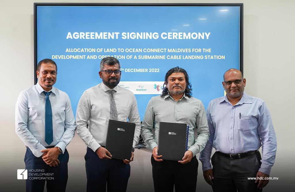 ހުޅުމާލެއަށް 4ޖީ ކޭބަލް ގުޅާލަން އޯޝަން ކަނެކްޓަށް ބިން ދޫކުރަނީ
