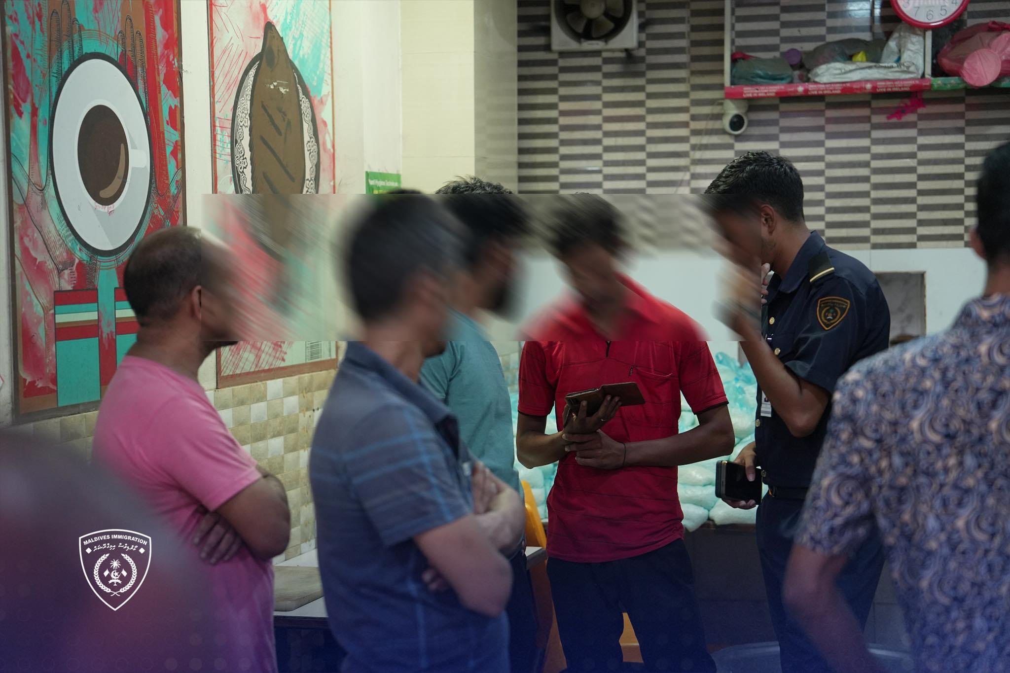 އަނެއްކާވެސް އިމިގްރޭޝަންގެ ރެއިޑެއް، ހަތަރު ބިދޭސީއަކު އަތުލި