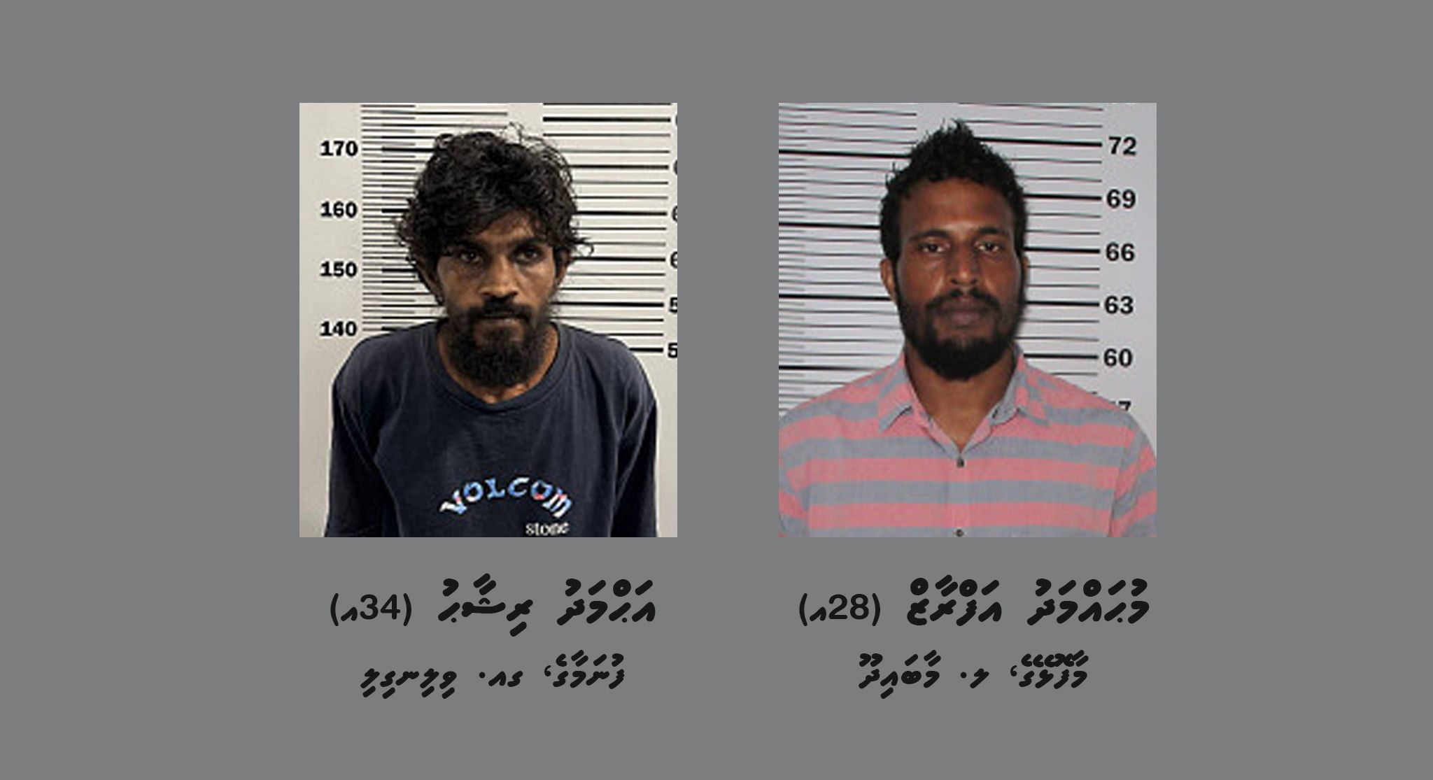 މަސްތުވާތަކެތީގެ މައްސަލަތަކެއްގައި ހައްޔަރުކޮށްފައިވާ ދެ މީހެއްގެ މައުލޫމާތު ފުލުހުން އާއްމުކޮށްފި