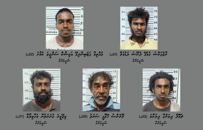 ބައި ޓަނުގެ މަސްތުވާތަކެތި ފެނުނު ބޯޓުގައި ތިބި ފަސް މީހުންނަށް 30 ދުވަހުގެ ބަންދު ޖަހައިފި