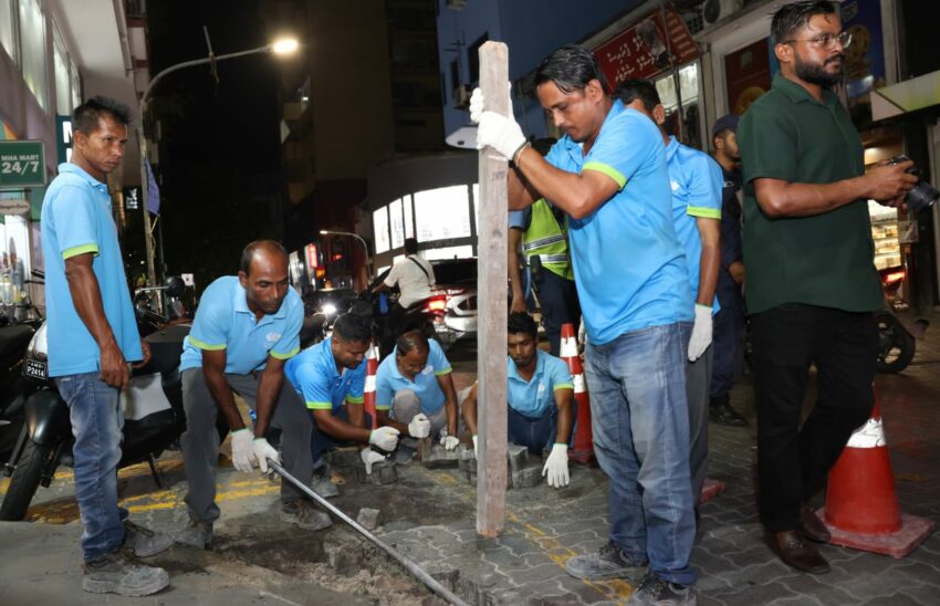 ހަލާކުވެފައިވާ މަޖީދީ މަގުގެ ސަރަހައްދުތައް މަރާމާތުކުރަން ފަށައިފި